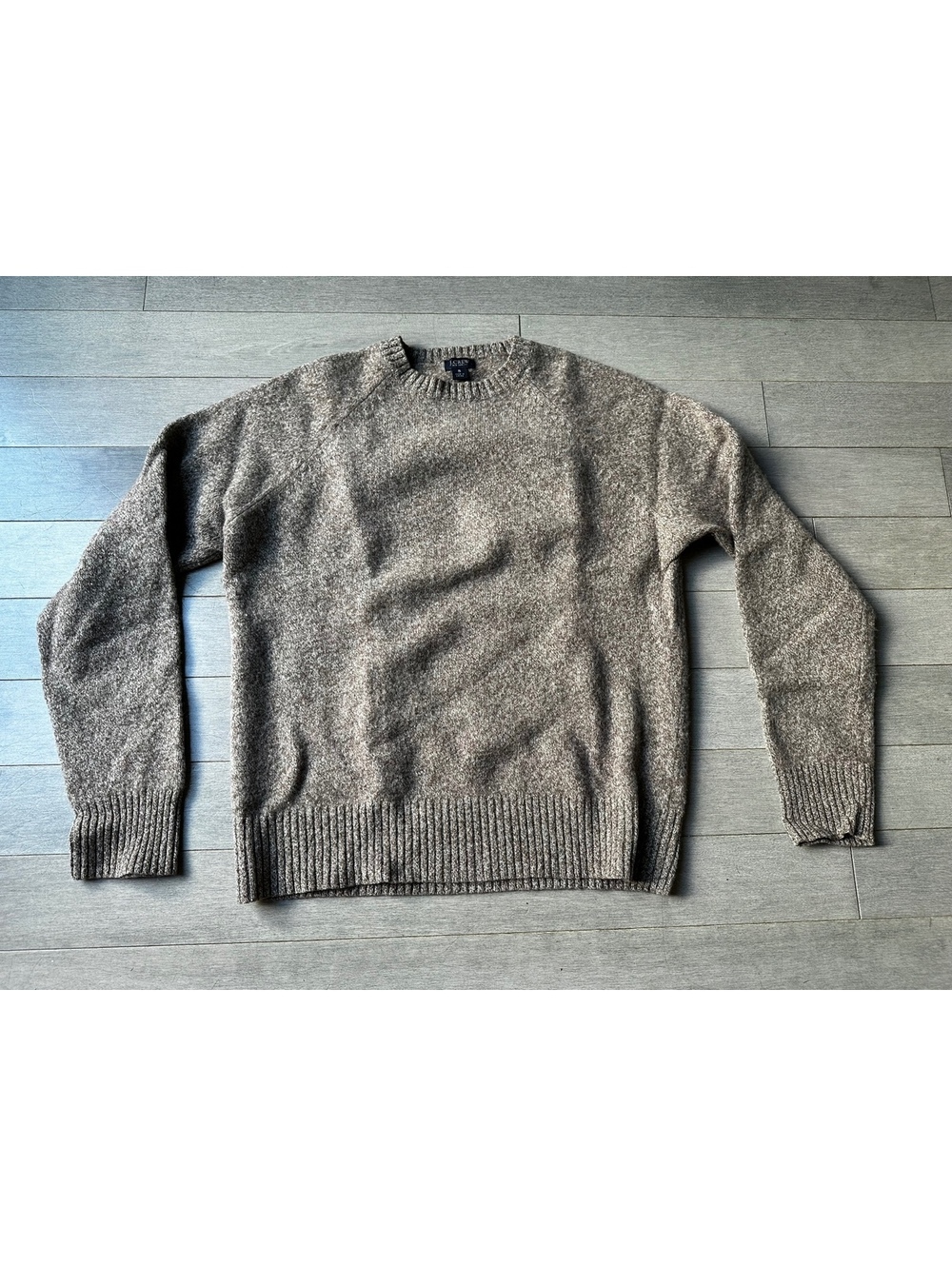 Men’s J.Crew Brown Marled Wool Pullover Sweater Fall Office Casual Size Small